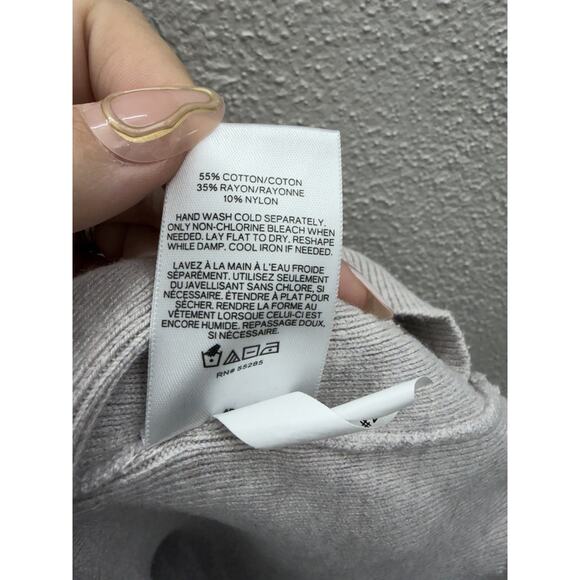 Express Womens Shirt Size Large Tan Long Sleeve Boat Neck - Picture 4 of 10